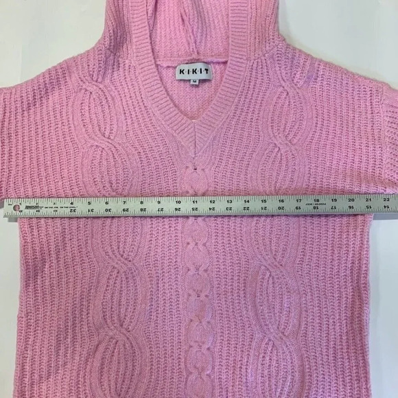 Kikit Women's Knit V-Neck Long Sleeve Hoodie Size M NWT - Picture 7 of 9